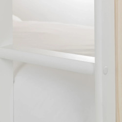 Nova Single Bunk Bed Two Tone White and Pine Finish ladder