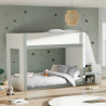 Gaia Single Bunk Bed White and Silver