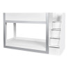 Gaia Single Bunk Bed White and Silver ladder