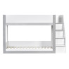 Gaia Single Bunk Bed White and Silver slats