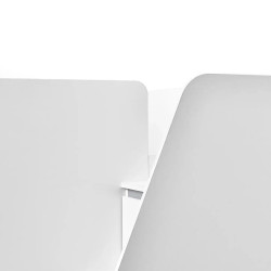 Gaia Single Bunk Bed White and Silver headend