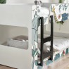 Safari Single Bunk Bed White ladder