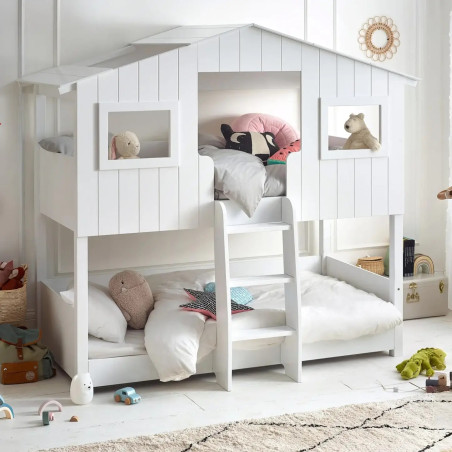 Willow Treehouse Bunk Bed White