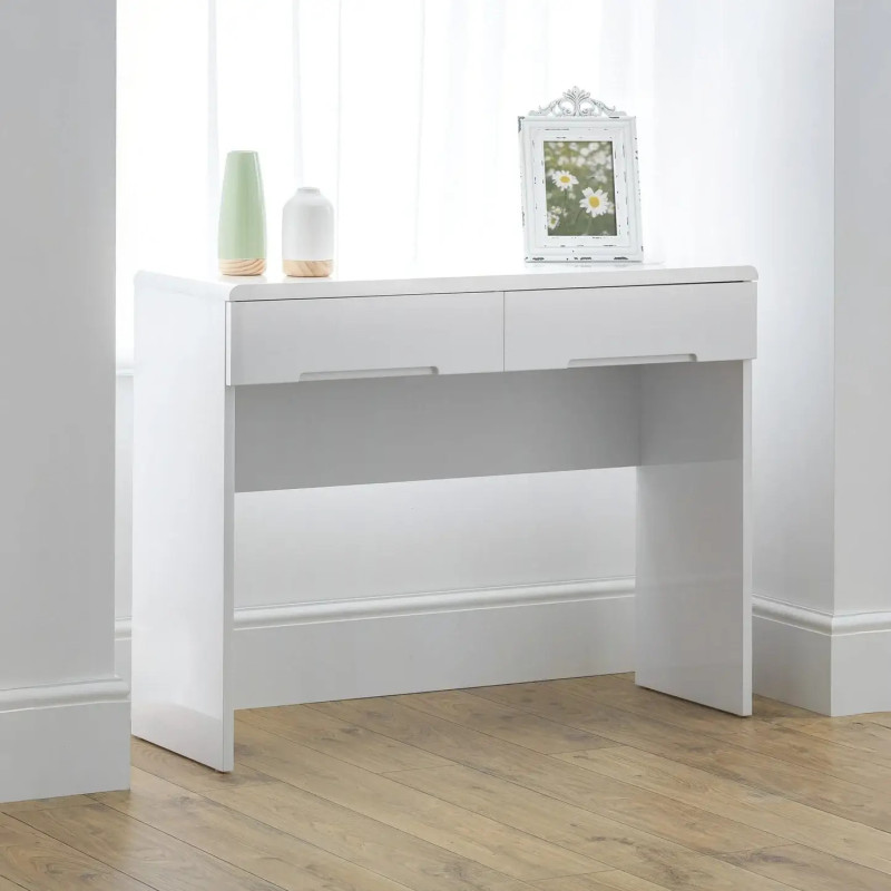 Manhattan Dressing Table With 2 Drawers White