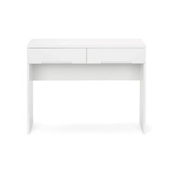 Manhattan Dressing Table With 2 Drawers White front