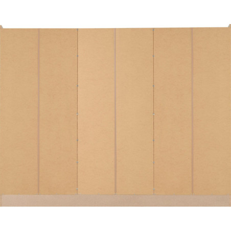 Nevada 6 Door 2 Drawer Warbrobe Oyster Gloss/Light Oak Effect Veneer back