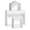 Manhattan Dressing Table With 2 Drawers White mirror