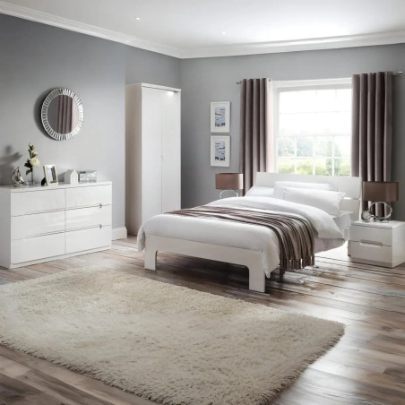 Manhattan Dressing Table With 2 Drawers White room view