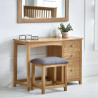 Mallory Single Dressing Table and Stool Oak