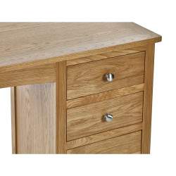 Mallory Single Dressing Table and Stool Oak handles