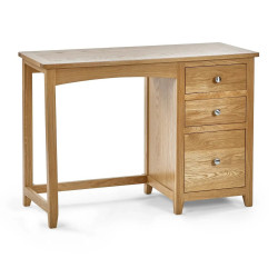 Mallory Single Dressing Table and Stool Oak side