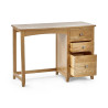 Mallory Single Dressing Table and Stool Oak opened