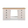 Richmond Twin Pedestal Dressing Table Grey/Oak front