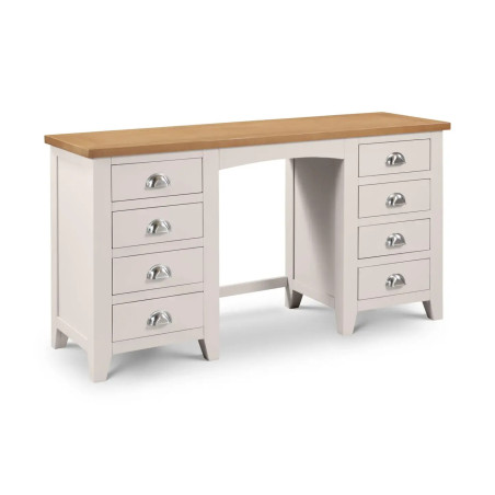 Richmond Twin Pedestal Dressing Table Grey/Oak