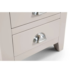 Richmond Twin Pedestal Dressing Table Grey/Oak handles