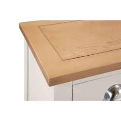 Richmond Twin Pedestal Dressing Table Grey/Oak top