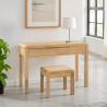 Curve 2 Drawer Dressing Table And Stool Oak