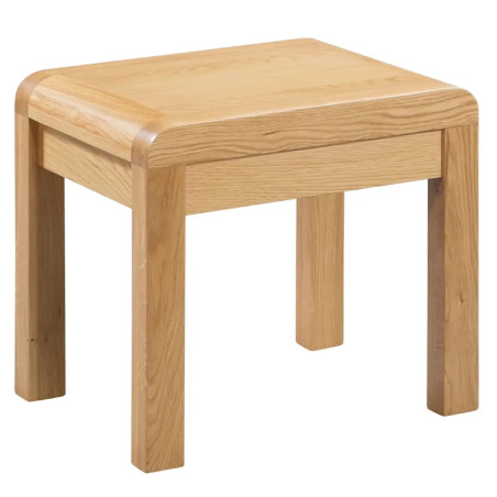 Curve 2 Drawer Dressing Table And Stool Oak stool
