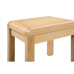 Curve 2 Drawer Dressing Table And Stool Oak top