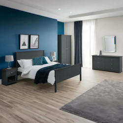 Maine Single Bed 90cm - Anthracite legs
