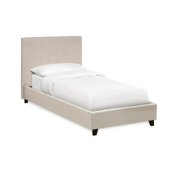Aylen Bed Frame Oatmeal Linen Upholstered single side