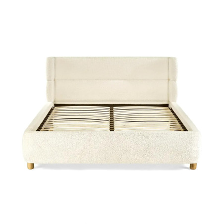 Oberon Boucle Bed Beige front view
