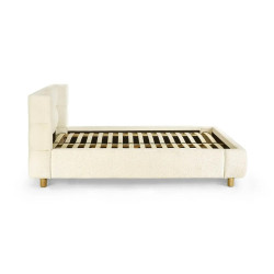 Oberon Boucle Bed Beige slats