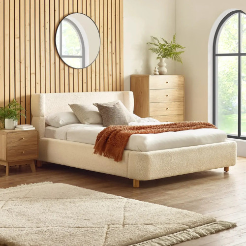 Oberon Boucle Bed Beige