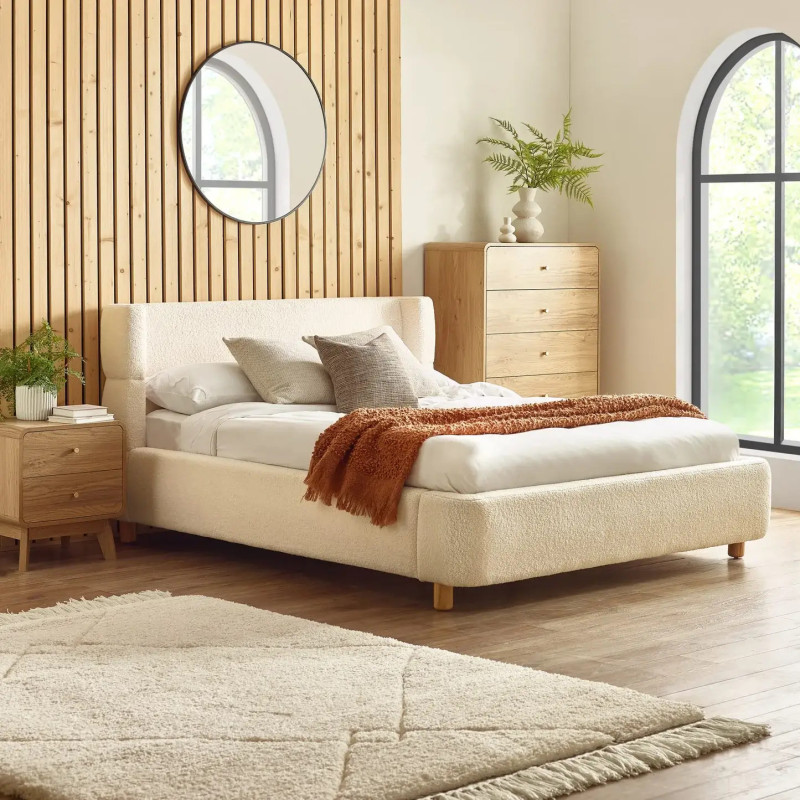 Oberon Boucle Bed Beige