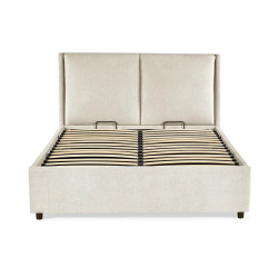 Maddock Ottoman Storage Bed Beige front