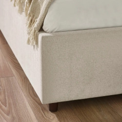 Maddock Ottoman Storage Bed Beige leg