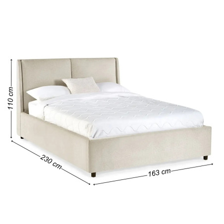 Maddock Ottoman Storage Bed Beige dimensions