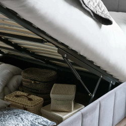 Katie Ottoman Storage Bed Grey ottoman