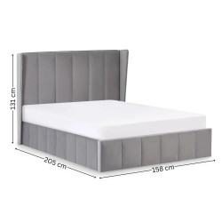 Katie Ottoman Storage Bed Grey dimensions