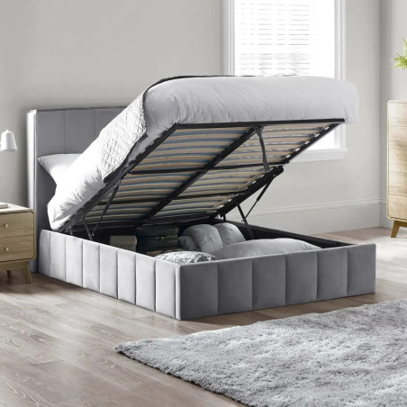 Katie Ottoman Storage Bed Grey inside