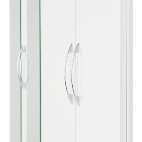 Nevada 6 Door 2 Drawer Mirrored Wardrobe White Gloss - Home Divine