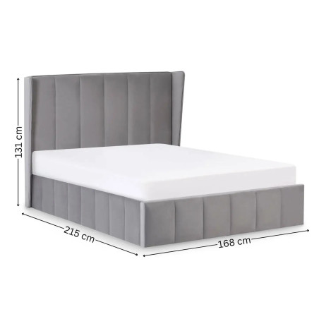 Katie Ottoman Storage Bed Grey size