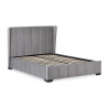 Katie Grey Velvet Upholstered Bed Frame slats