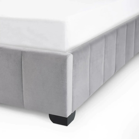 Katie Grey Velvet Upholstered Bed Frame leg