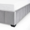 Katie Grey Velvet Upholstered Bed Frame leg