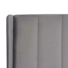 Katie Grey Velvet Upholstered Bed Frame headboard