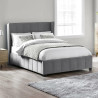 Katie Grey Velvet Upholstered Bed Frame