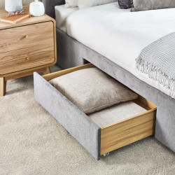 Mayfair 4 Drawer Storage Bed Frame Grey side drawer