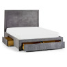 Mayfair 4 Drawer Storage Bed Frame Grey opened