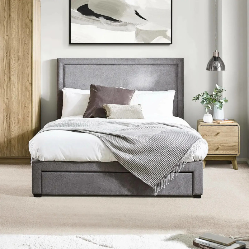 Mayfair 4 Drawer Storage Bed Frame Grey closed