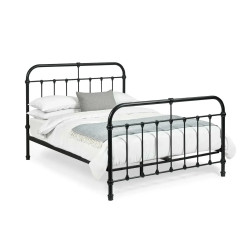 Logan Metal Bed Frame Black side