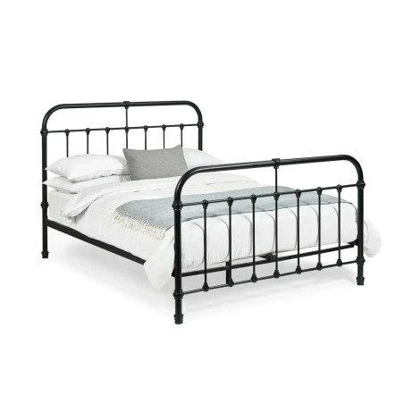 Logan Metal Bed Frame Black side