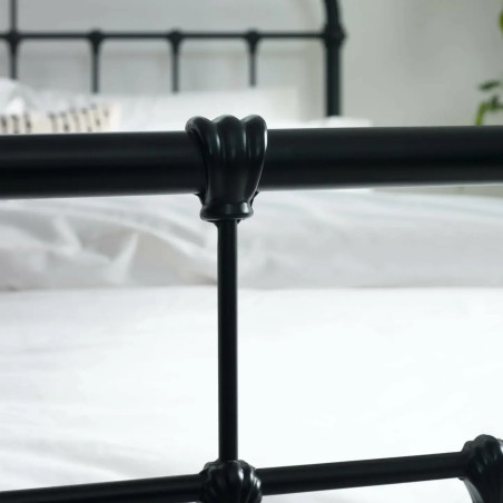 Logan Metal Bed Frame Black footend