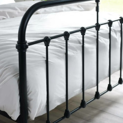 Logan Metal Bed Frame Black footboard