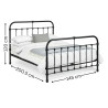 Logan Metal Bed Frame Black size